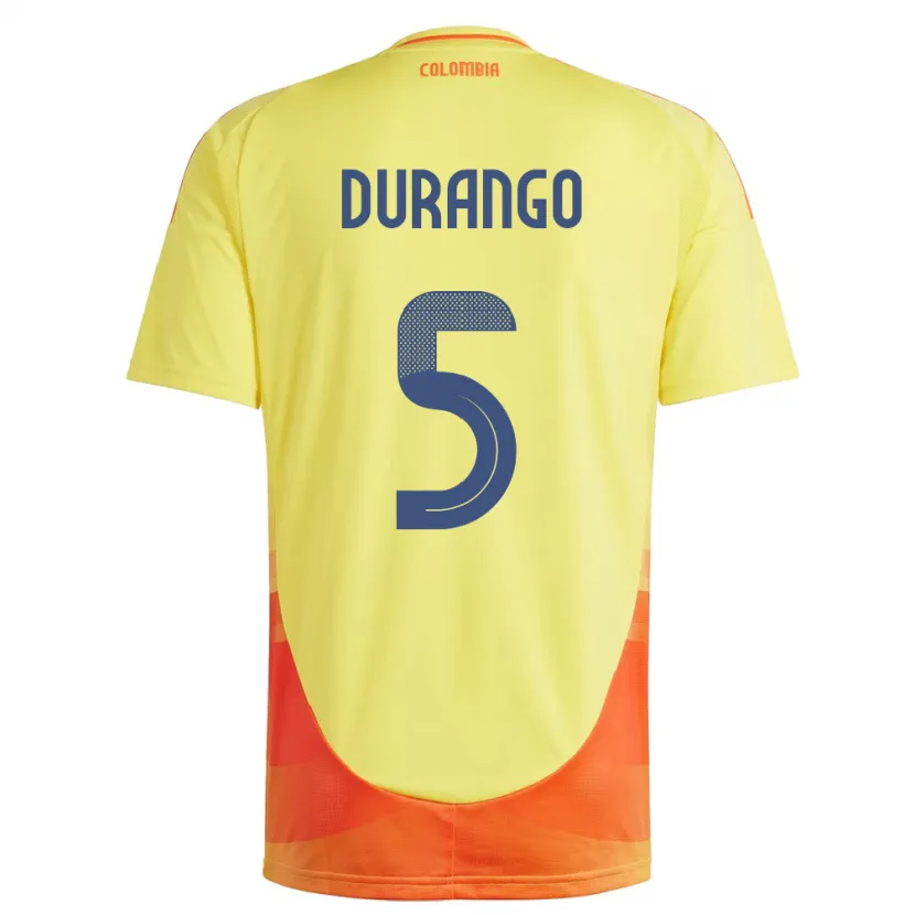 Danxen Män Colombia Lorena Durango #5 Gul Hemmatröja Matchtröjor 24-26 Tröjor T-Tröja