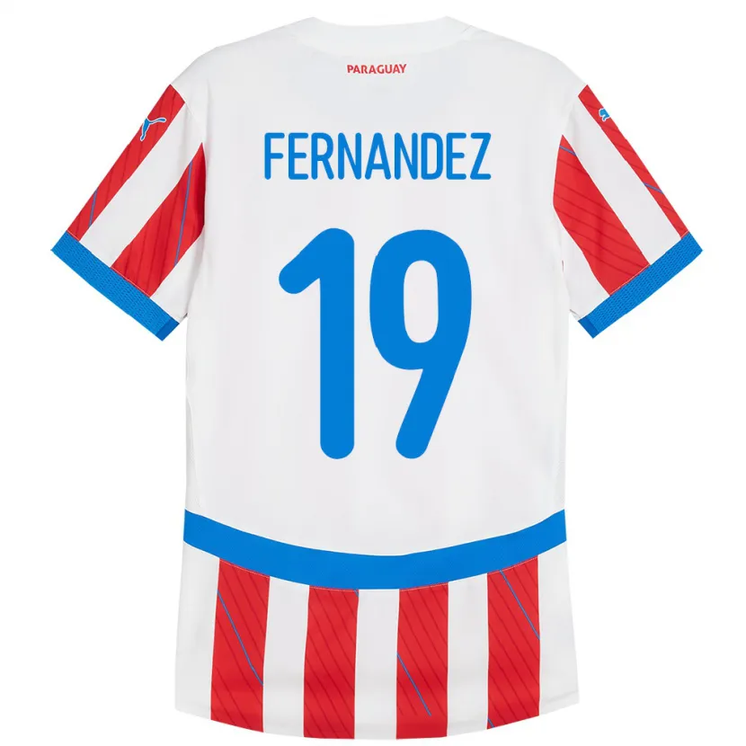 Danxen Män Paraguay Rebeca Fernández #19 Vit Röd Hemmatröja Matchtröjor 24-26 Tröjor T-Tröja