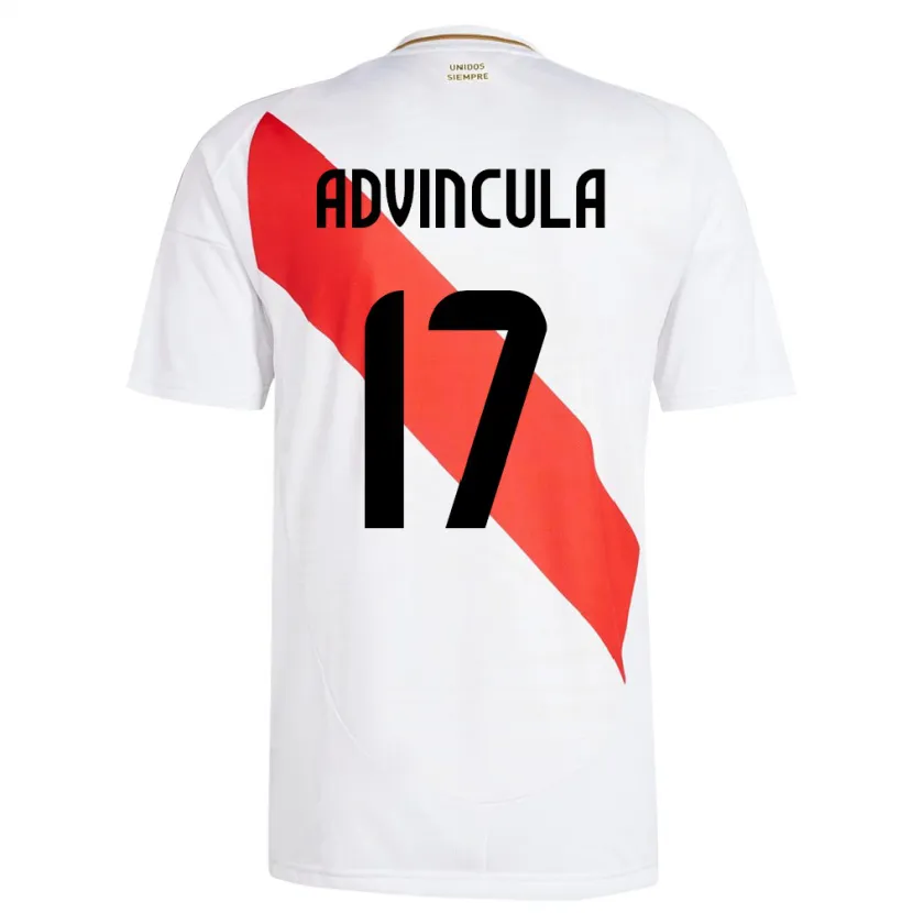 Danxen Män Peru Luis Advíncula #17 Vit Hemmatröja Matchtröjor 24-26 Tröjor T-Tröja