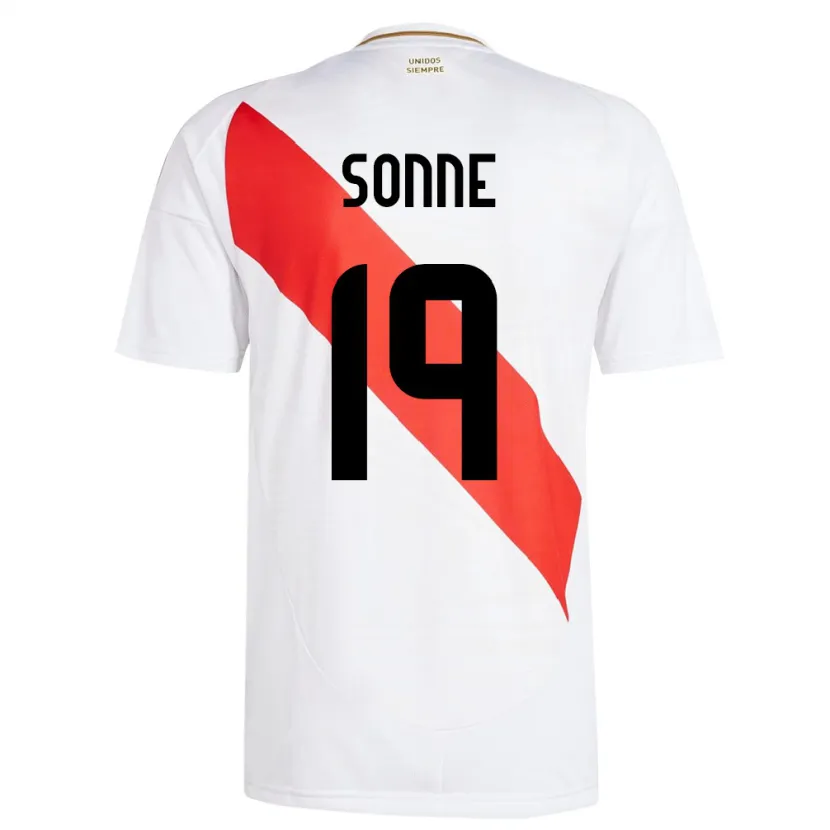 Danxen Män Peru Oliver Sonne #19 Vit Hemmatröja Matchtröjor 24-26 Tröjor T-Tröja