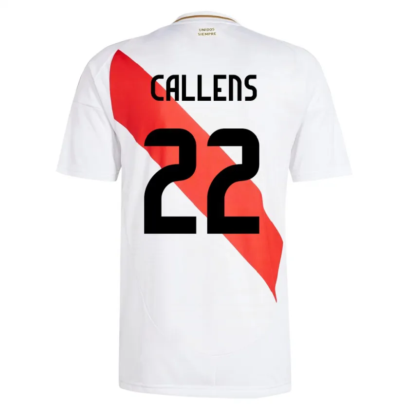 Danxen Män Peru Alexander Callens #22 Vit Hemmatröja Matchtröjor 24-26 Tröjor T-Tröja