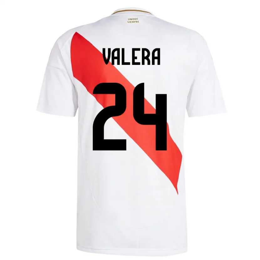 Danxen Män Peru Álex Valera #24 Vit Hemmatröja Matchtröjor 24-26 Tröjor T-Tröja