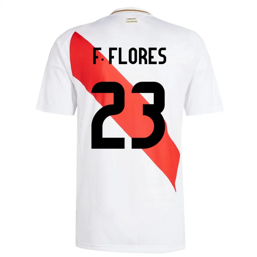 Danxen Män Peru Franchesco Flores #23 Vit Hemmatröja Matchtröjor 24-26 Tröjor T-Tröja
