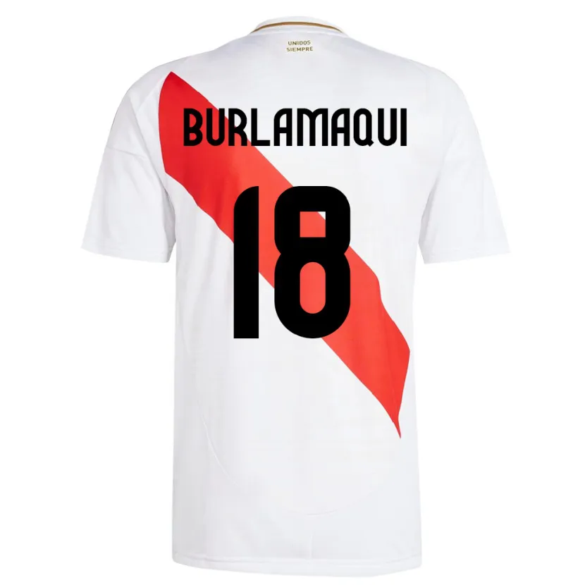 Danxen Män Peru Alessandro Burlamaqui #18 Vit Hemmatröja Matchtröjor 24-26 Tröjor T-Tröja
