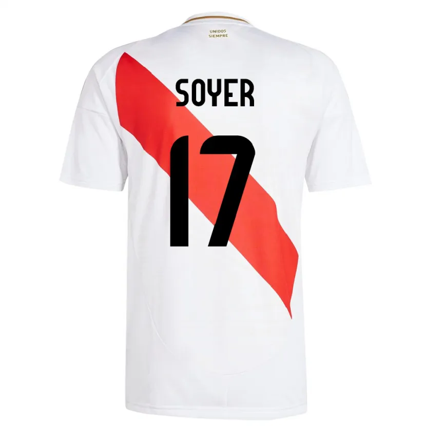 Danxen Män Peru Bassco Soyer #17 Vit Hemmatröja Matchtröjor 24-26 Tröjor T-Tröja
