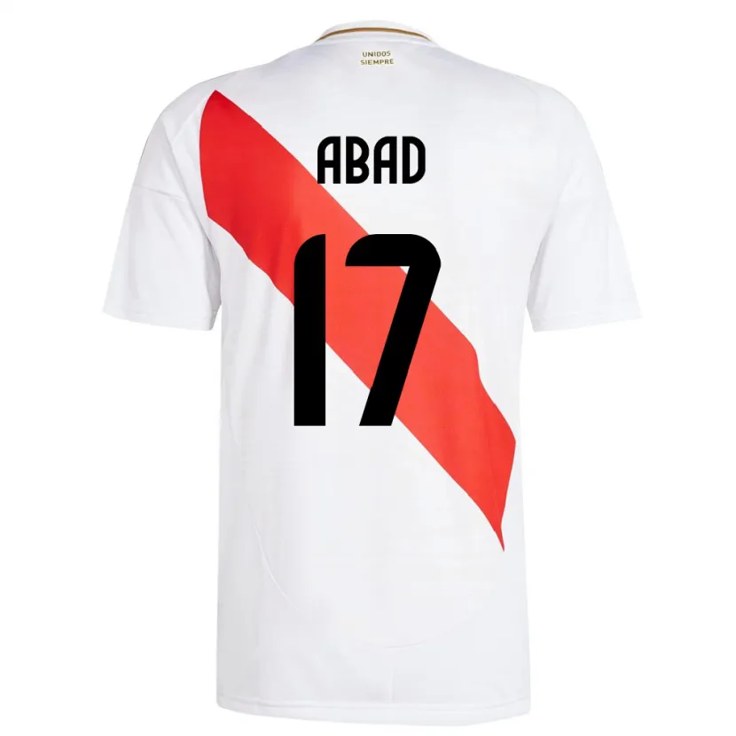 Danxen Män Peru Kelvin Abad #17 Vit Hemmatröja Matchtröjor 24-26 Tröjor T-Tröja