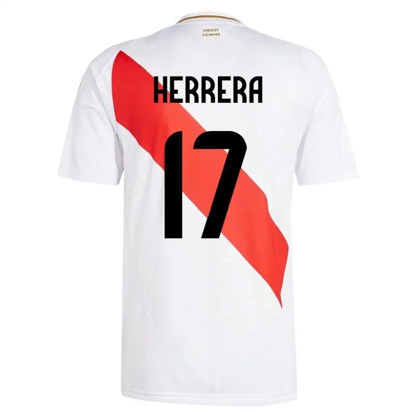 Danxen Män Peru Fabiola Herrera #17 Vit Hemmatröja Matchtröjor 24-26 Tröjor T-Tröja