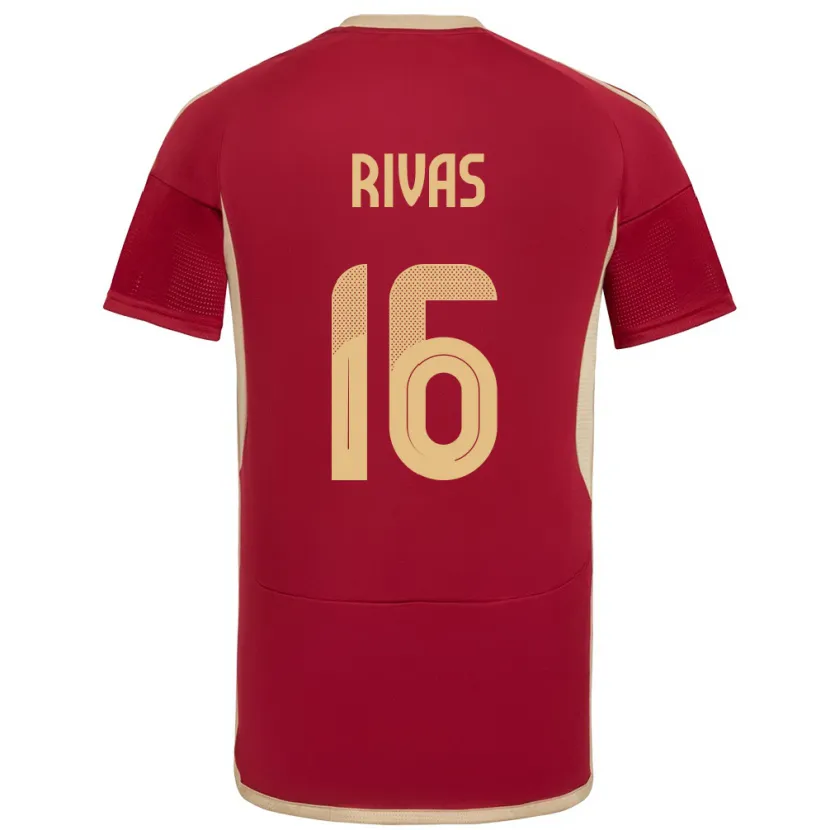 Danxen Män Venezuela Renne Rivas #16 Bourgogne Hemmatröja Matchtröjor 24-26 Tröjor T-Tröja