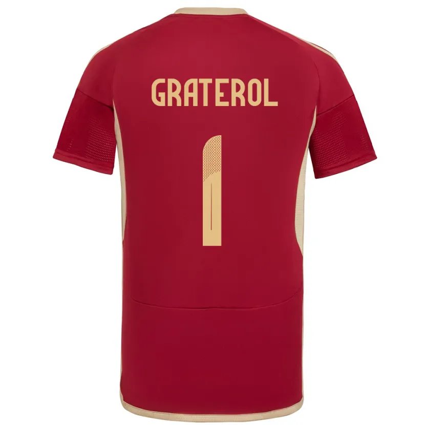 Danxen Män Venezuela Joel Graterol #1 Bourgogne Hemmatröja Matchtröjor 24-26 Tröjor T-Tröja