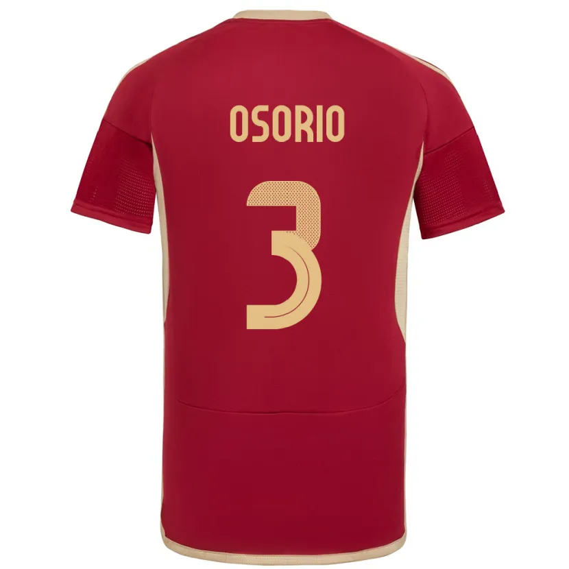 Danxen Män Venezuela Yordan Osorio #3 Bourgogne Hemmatröja Matchtröjor 24-26 Tröjor T-Tröja