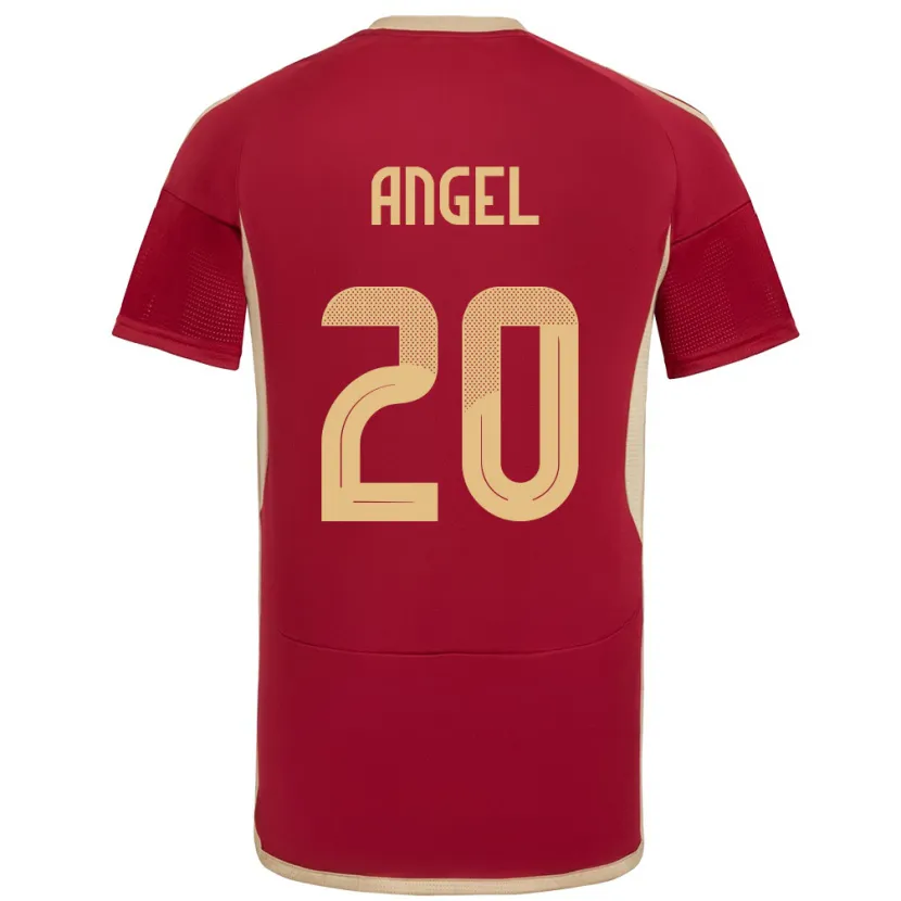 Danxen Män Venezuela Wilker Ángel #20 Bourgogne Hemmatröja Matchtröjor 24-26 Tröjor T-Tröja