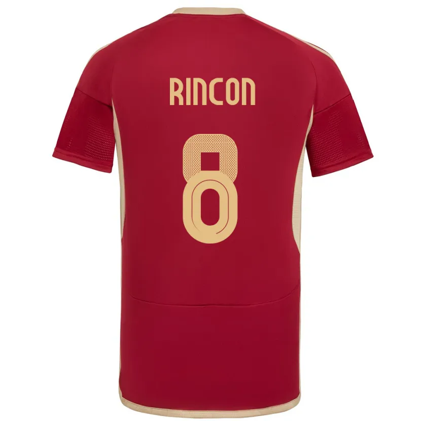 Danxen Män Venezuela Tomás Rincón #8 Bourgogne Hemmatröja Matchtröjor 24-26 Tröjor T-Tröja