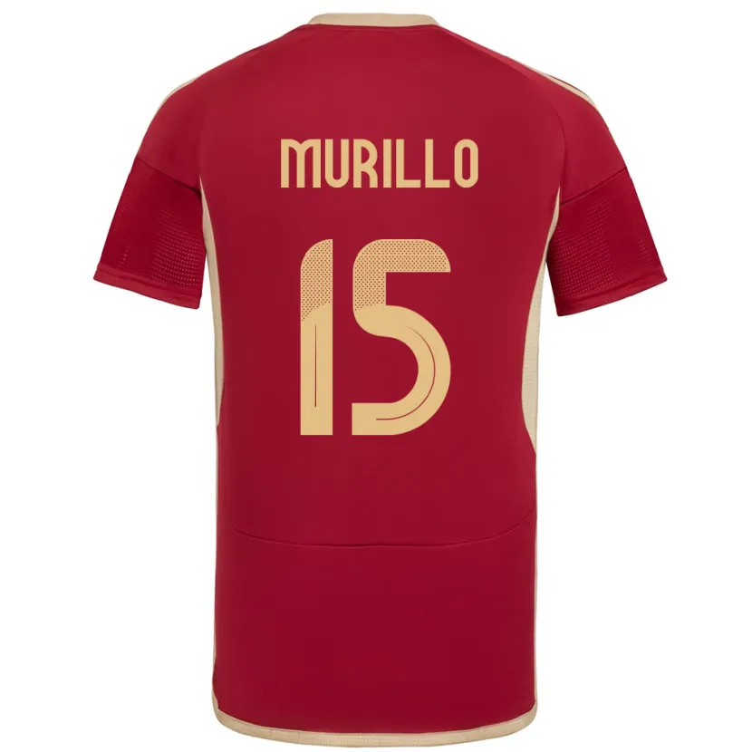 Danxen Män Venezuela Jhon Murillo #15 Bourgogne Hemmatröja Matchtröjor 24-26 Tröjor T-Tröja