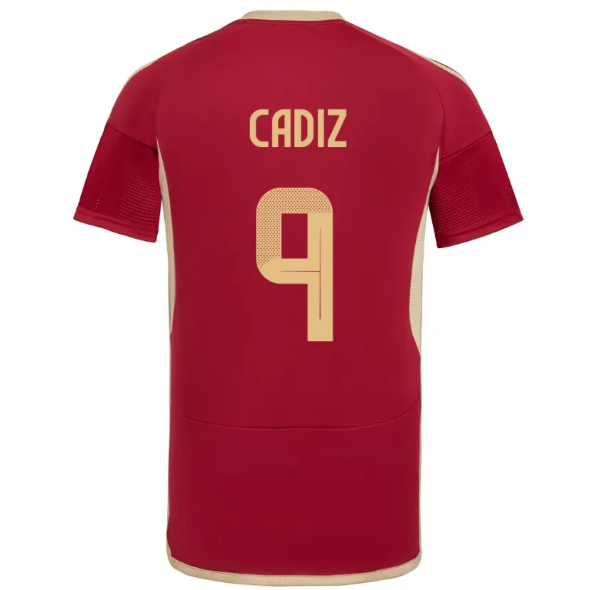 Danxen Män Venezuela Jhonder Cádiz #9 Bourgogne Hemmatröja Matchtröjor 24-26 Tröjor T-Tröja