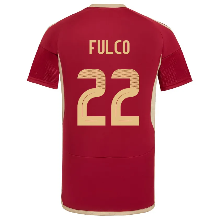 Danxen Män Venezuela Pedro Fulco #22 Bourgogne Hemmatröja Matchtröjor 24-26 Tröjor T-Tröja