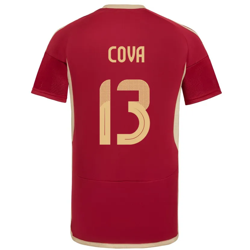 Danxen Män Venezuela Alejandro Cova #13 Bourgogne Hemmatröja Matchtröjor 24-26 Tröjor T-Tröja