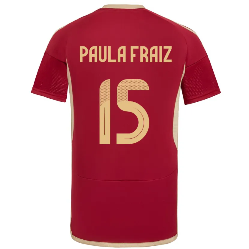 Danxen Män Venezuela Ana Paula Fraiz #15 Bourgogne Hemmatröja Matchtröjor 24-26 Tröjor T-Tröja