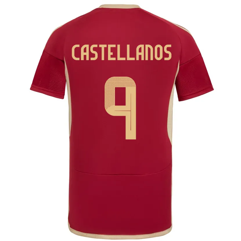 Danxen Män Venezuela Deyna Castellanos #9 Bourgogne Hemmatröja Matchtröjor 24-26 Tröjor T-Tröja
