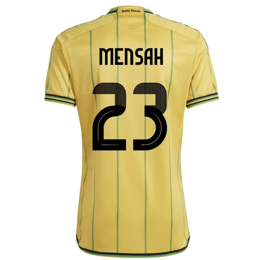 Danxen Män Jamaica Serena Mensah #23 Gul Hemmatröja Matchtröjor 24-26 Tröjor T-Tröja