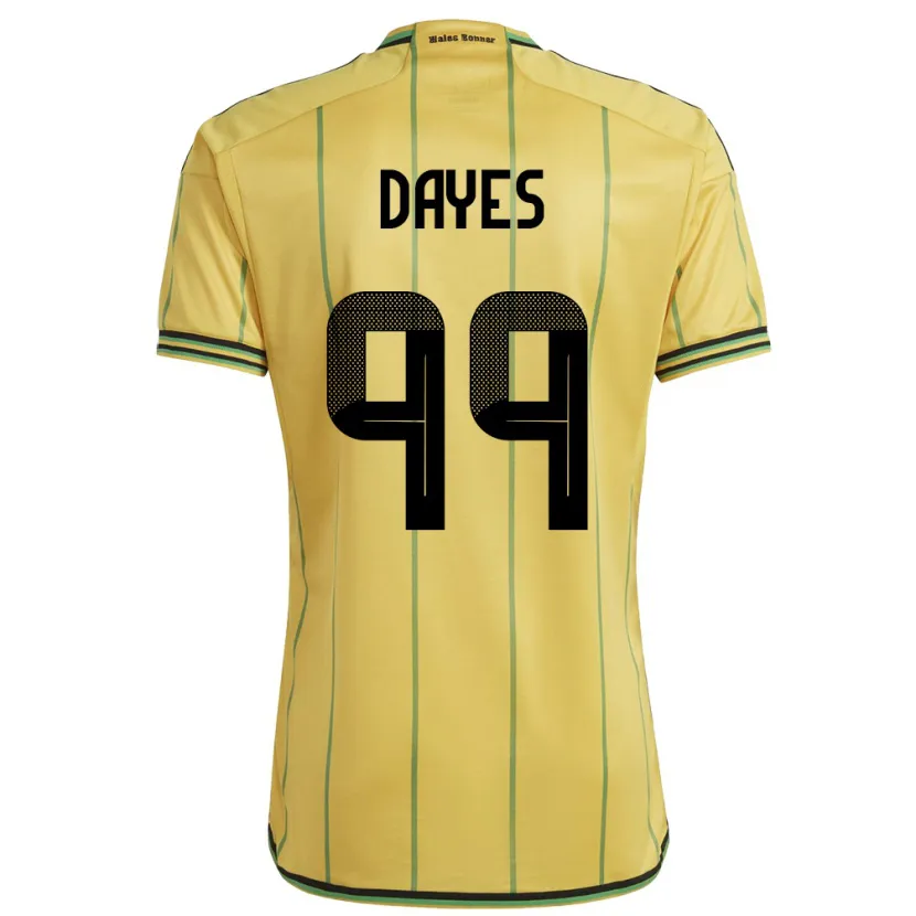 Danxen Män Jamaica Malikae Dayes #99 Gul Hemmatröja Matchtröjor 24-26 Tröjor T-Tröja