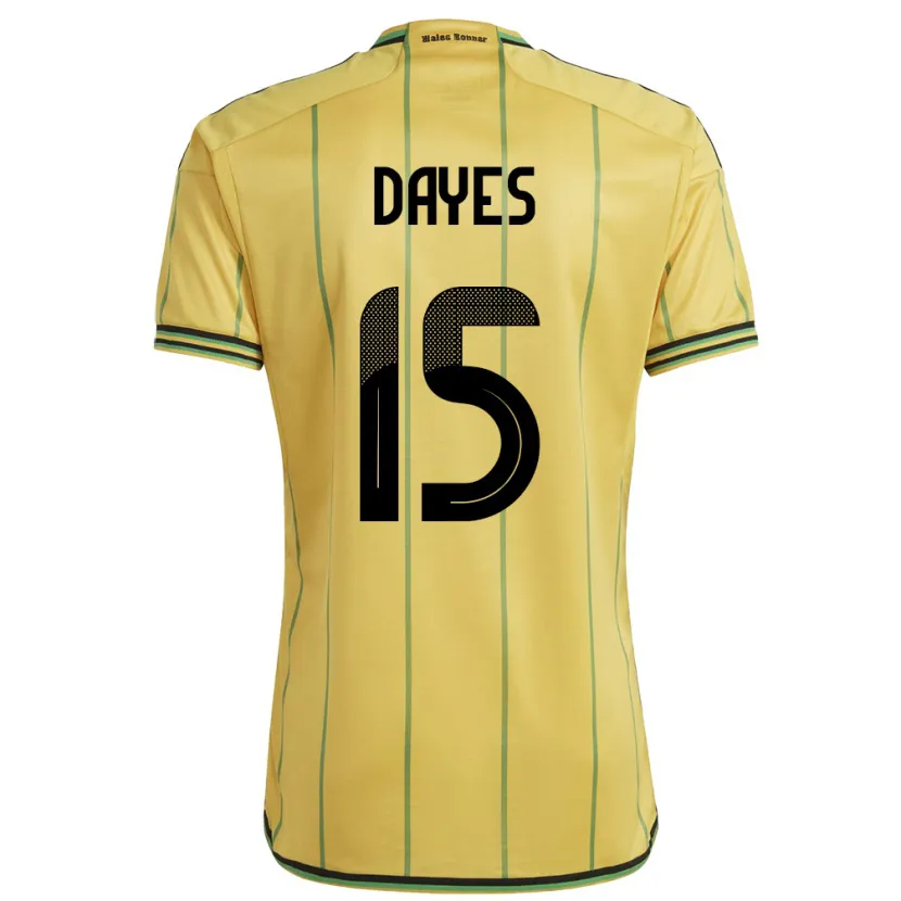 Danxen Män Jamaica Mikayla Dayes #15 Gul Hemmatröja Matchtröjor 24-26 Tröjor T-Tröja