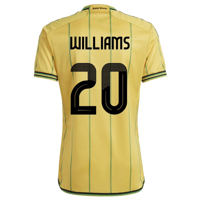 Danxen Män Jamaica Victoria Williams #20 Gul Hemmatröja Matchtröjor 24-26 Tröjor T-Tröja