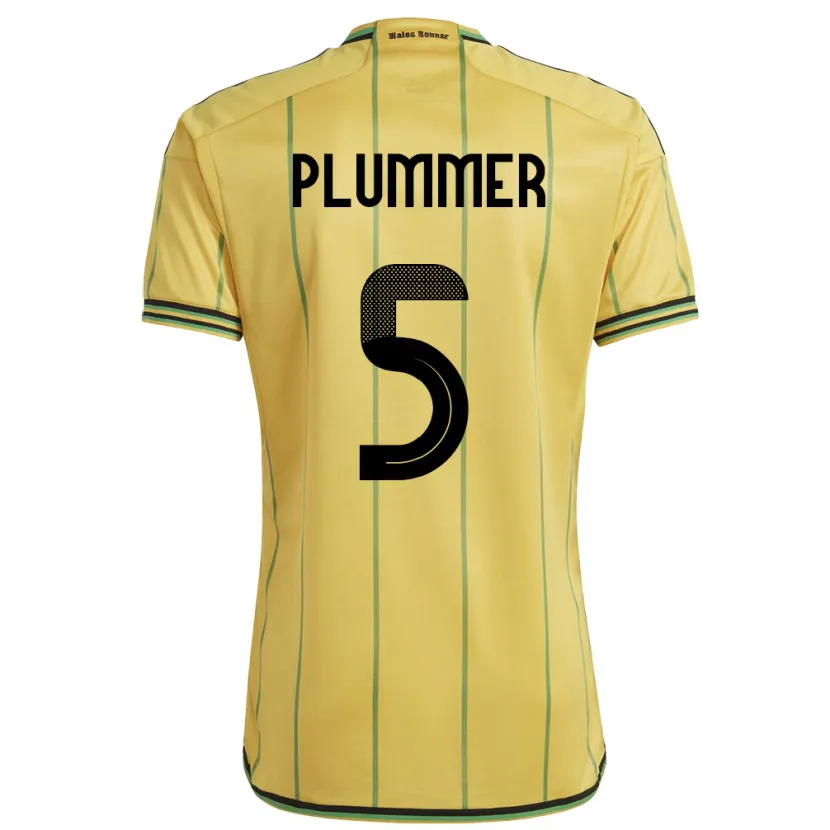 Danxen Män Jamaica Konya Plummer #5 Gul Hemmatröja Matchtröjor 24-26 Tröjor T-Tröja