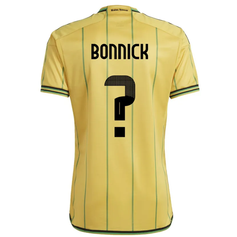 Danxen Män Jamaica Sheyenne Bonnick #0 Gul Hemmatröja Matchtröjor 24-26 Tröjor T-Tröja