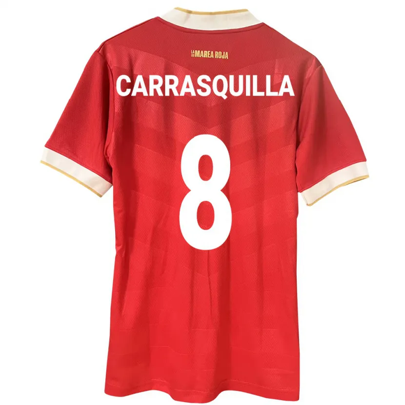 Danxen Män Panama Adalberto Carrasquilla #8 Röd Hemmatröja Matchtröjor 24-26 Tröjor T-Tröja