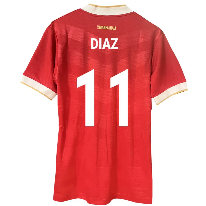 Danxen Män Panama Ismael Díaz #11 Röd Hemmatröja Matchtröjor 24-26 Tröjor T-Tröja