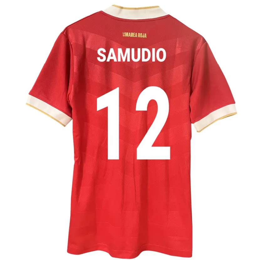 Danxen Män Panama César Samudio #12 Röd Hemmatröja Matchtröjor 24-26 Tröjor T-Tröja