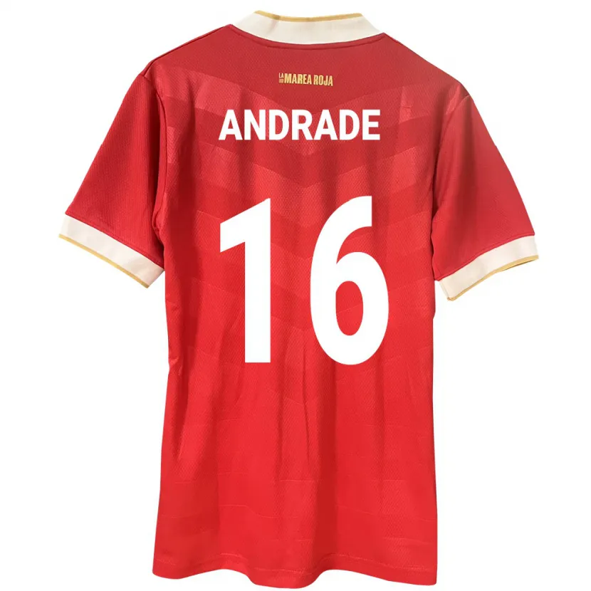 Danxen Män Panama Andrés Andrade #16 Röd Hemmatröja Matchtröjor 24-26 Tröjor T-Tröja