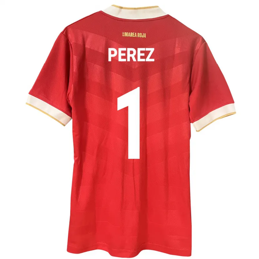 Danxen Män Panama Miguel Pérez #1 Röd Hemmatröja Matchtröjor 24-26 Tröjor T-Tröja