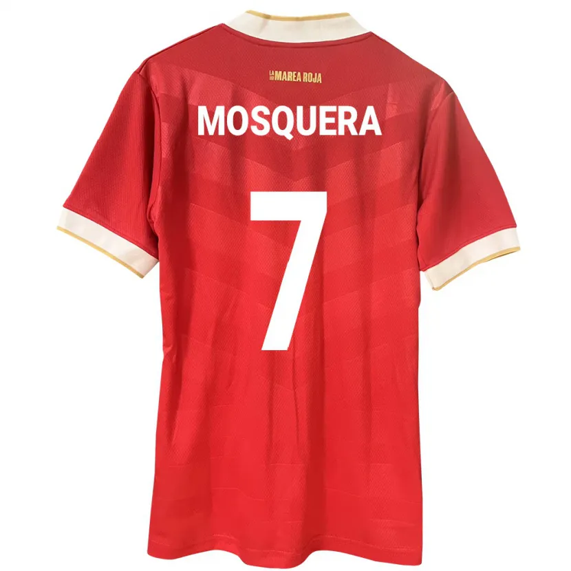 Danxen Män Panama Rafael Mosquera #7 Röd Hemmatröja Matchtröjor 24-26 Tröjor T-Tröja