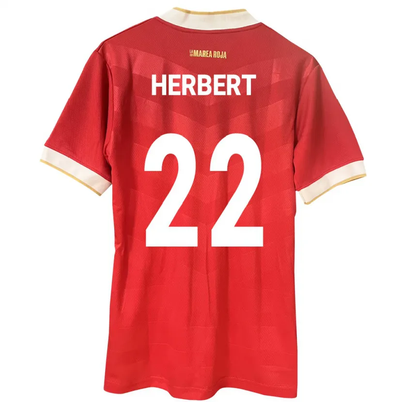 Danxen Män Panama Antony Herbert #22 Röd Hemmatröja Matchtröjor 24-26 Tröjor T-Tröja
