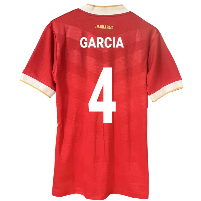 Danxen Män Panama Giancarlos García #4 Röd Hemmatröja Matchtröjor 24-26 Tröjor T-Tröja