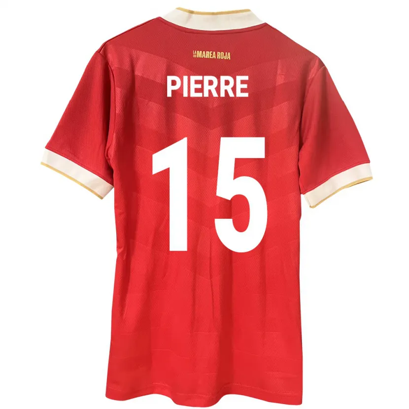 Danxen Män Panama Joshua Pierre #15 Röd Hemmatröja Matchtröjor 24-26 Tröjor T-Tröja