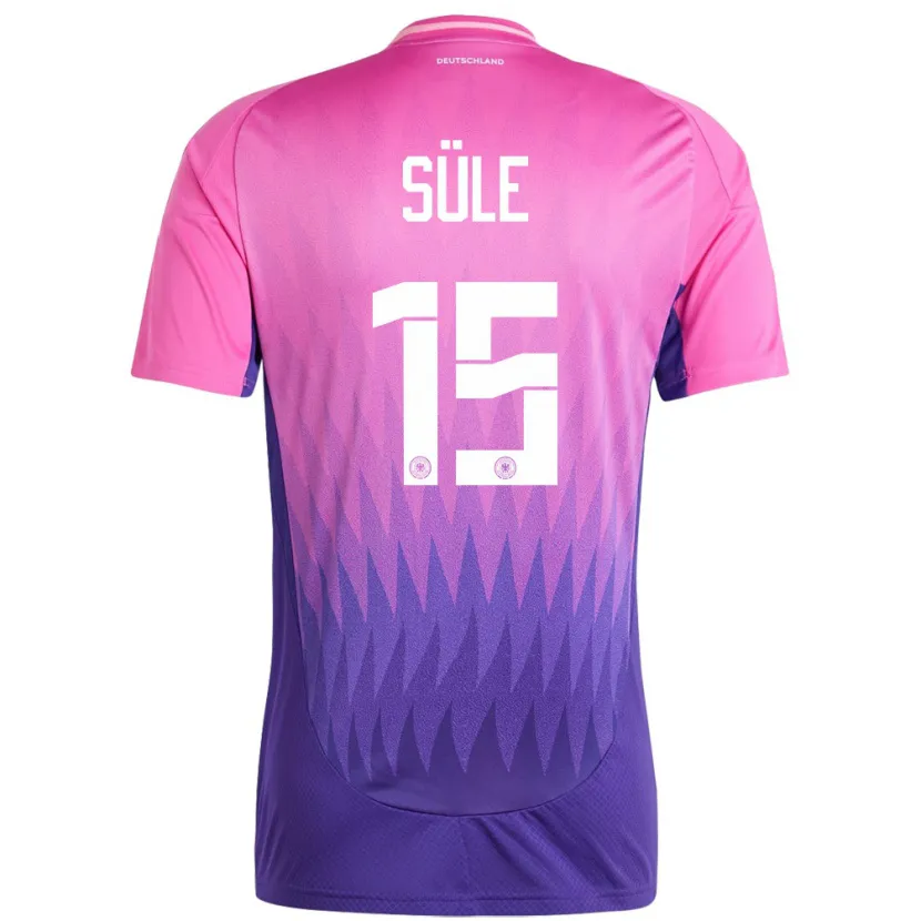 Danxen Män Tyskland Niklas Sule #15 Rosa Lila Bortatröja Matchtröjor 24-26 Tröjor T-Tröja