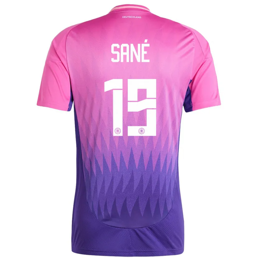 Danxen Män Tyskland Leroy Sane #19 Rosa Lila Bortatröja Matchtröjor 24-26 Tröjor T-Tröja