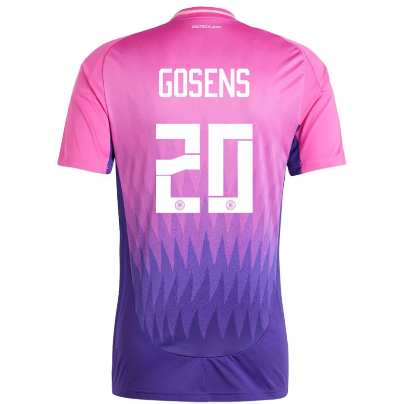 Danxen Män Tyskland Robin Gosens #20 Rosa Lila Bortatröja Matchtröjor 24-26 Tröjor T-Tröja