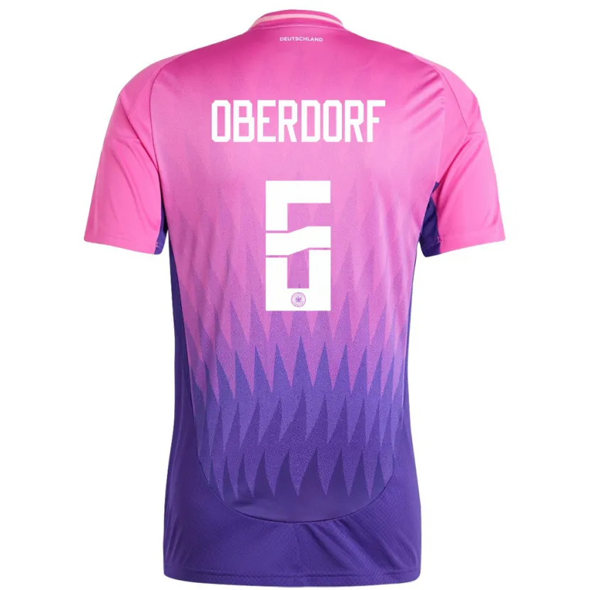 Danxen Män Tyskland Lena Oberdorf #6 Rosa Lila Bortatröja Matchtröjor 24-26 Tröjor T-Tröja