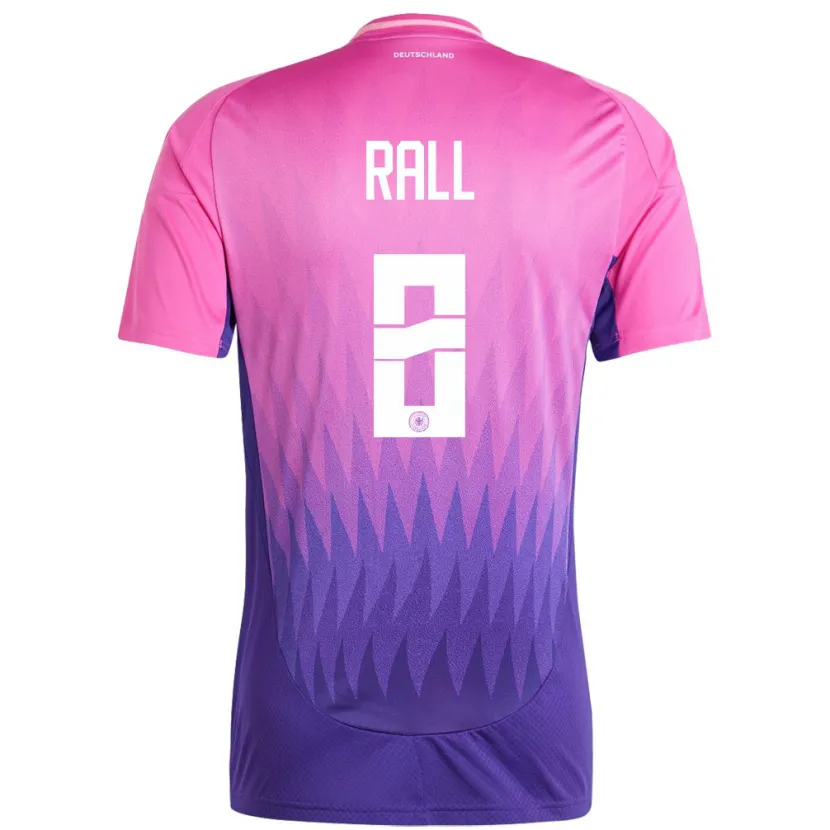 Danxen Män Tyskland Maximiliane Rall #8 Rosa Lila Bortatröja Matchtröjor 24-26 Tröjor T-Tröja