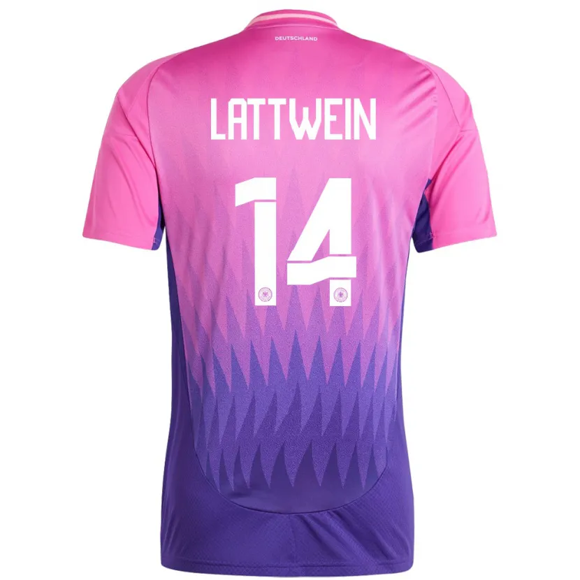Danxen Män Tyskland Lena Lattwein #14 Rosa Lila Bortatröja Matchtröjor 24-26 Tröjor T-Tröja