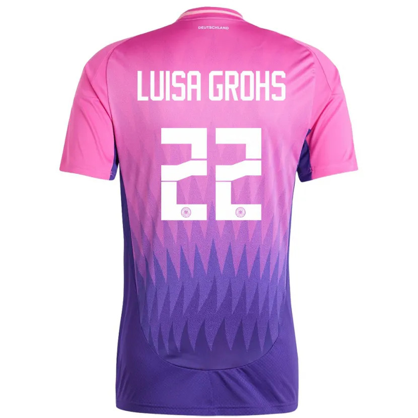 Danxen Män Tyskland Maria Luisa Grohs #22 Rosa Lila Bortatröja Matchtröjor 24-26 Tröjor T-Tröja