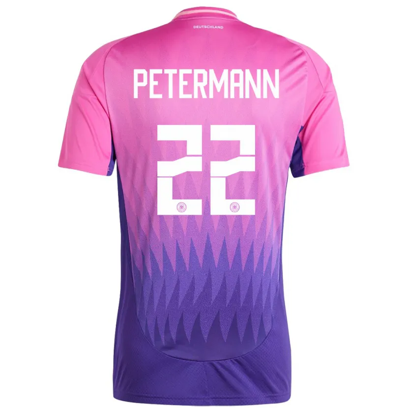 Danxen Män Tyskland Lena Petermann #22 Rosa Lila Bortatröja Matchtröjor 24-26 Tröjor T-Tröja