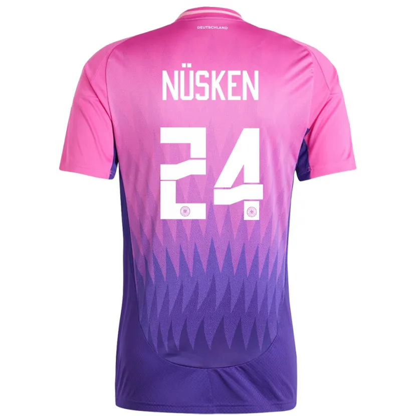 Danxen Män Tyskland Sjoeke Nusken #24 Rosa Lila Bortatröja Matchtröjor 24-26 Tröjor T-Tröja
