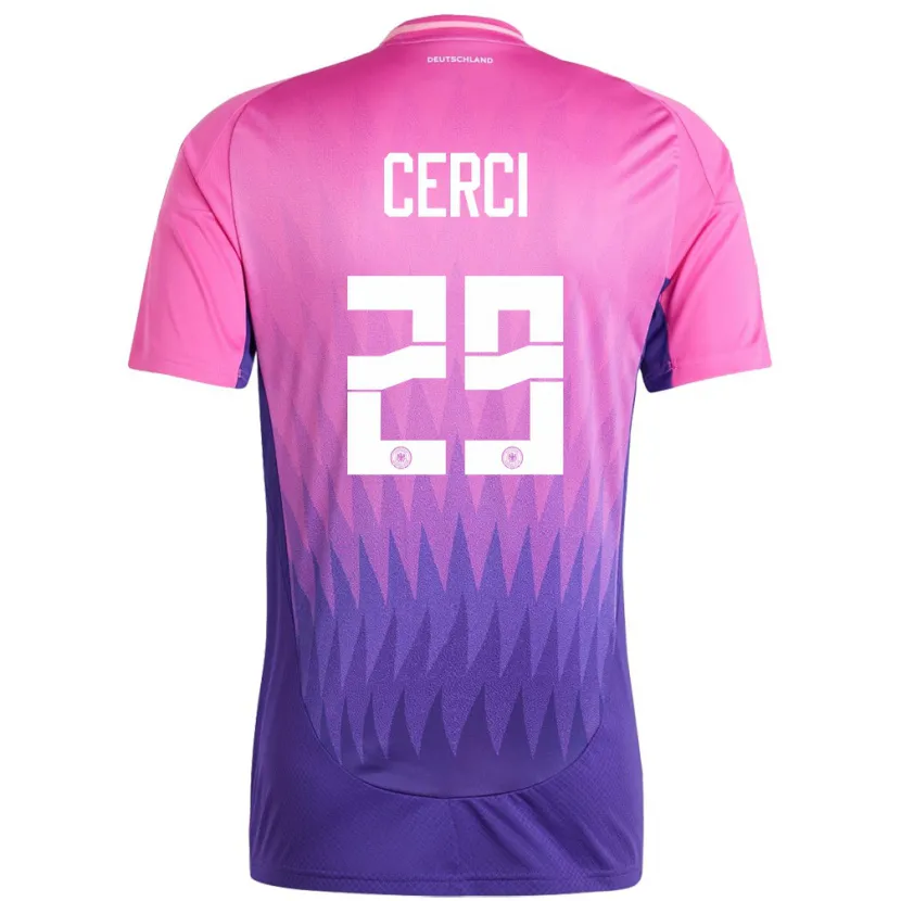 Danxen Män Tyskland Selina Cerci #29 Rosa Lila Bortatröja Matchtröjor 24-26 Tröjor T-Tröja