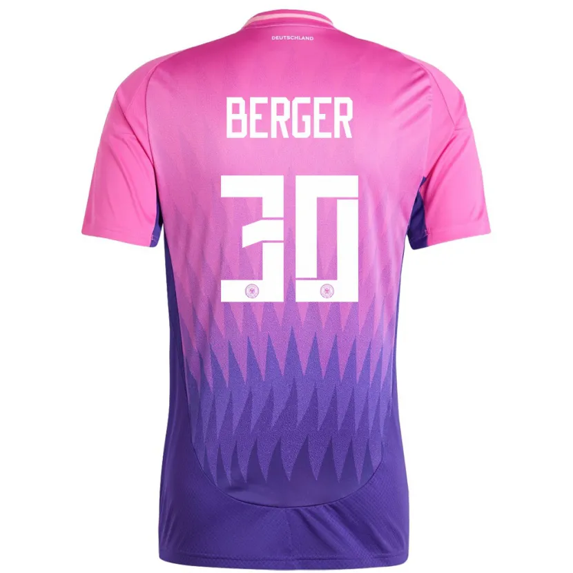 Danxen Män Tyskland Ann Katrin Berger #30 Rosa Lila Bortatröja Matchtröjor 24-26 Tröjor T-Tröja