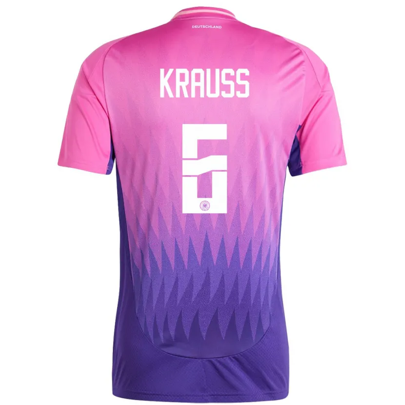Danxen Män Tyskland Tom Kraub #6 Rosa Lila Bortatröja Matchtröjor 24-26 Tröjor T-Tröja