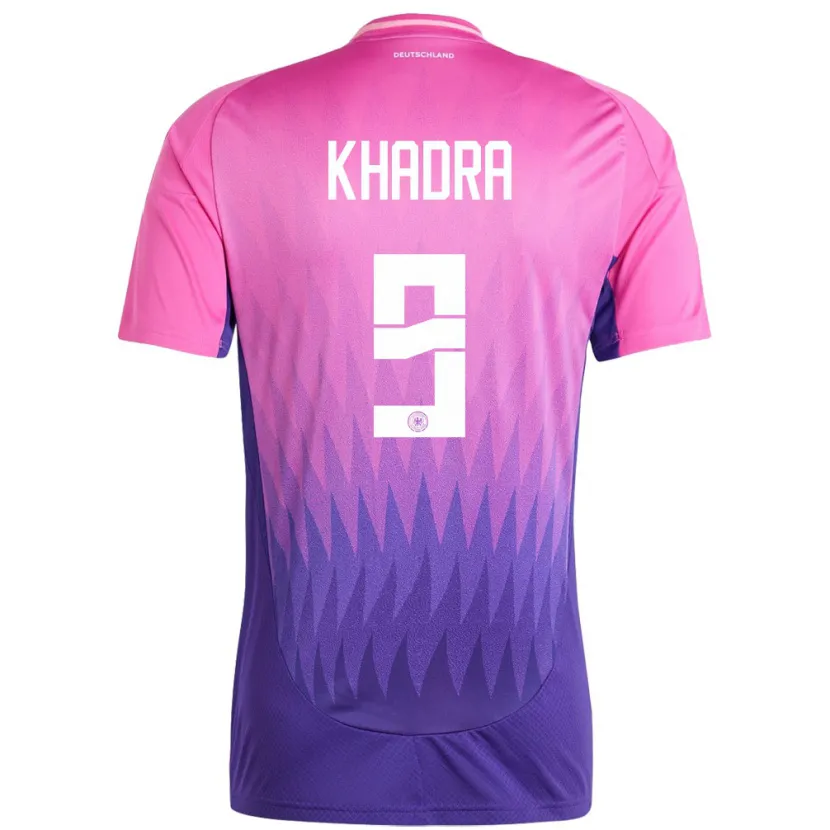 Danxen Män Tyskland Reda Khadra #9 Rosa Lila Bortatröja Matchtröjor 24-26 Tröjor T-Tröja